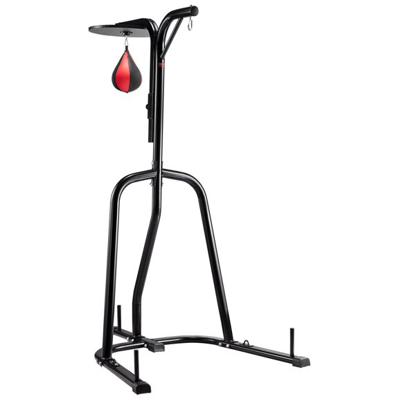 Punching Bag Stand 2 in 1, Heavy Duty Steel Boxing Equipment, Adjustable Height, Freestanding Workout Stand, 140lbs Capacity, Home Gym