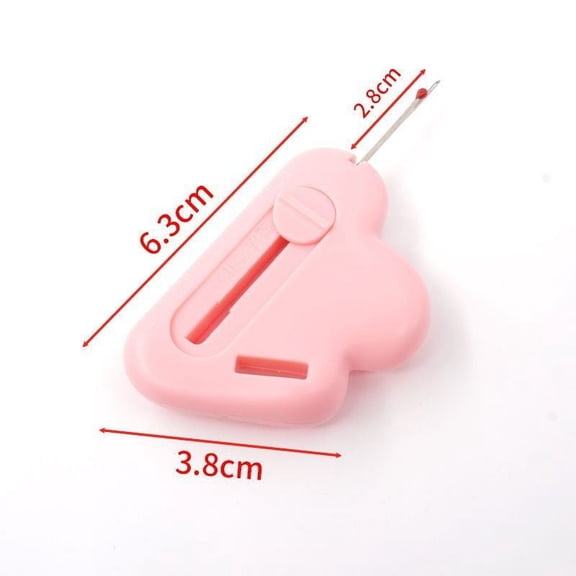 2-in-1 Adjustable Seam Guide & Thread Remover | Ergonomic Sewing Tool for Quilting & Garments | 6.4cm x 3cm Plastic Stitching Gauge with Built-in Seam Ripper