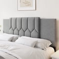 thumbnail image 1 of Vefurn Adjustable Upholstered Tufted Headboard for King Beds, Padded Linen, Grey, 1 of 8