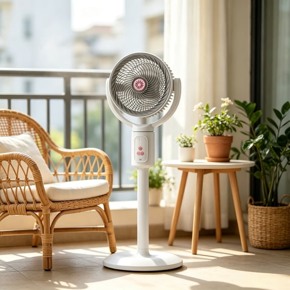 2-in-1 Air Circulator Standing Fan, 5 Speed Setting Powerful Airflow Oscillating Fan With Quiet Motor, For Home Office Bedroom Tabletop LivingRoom