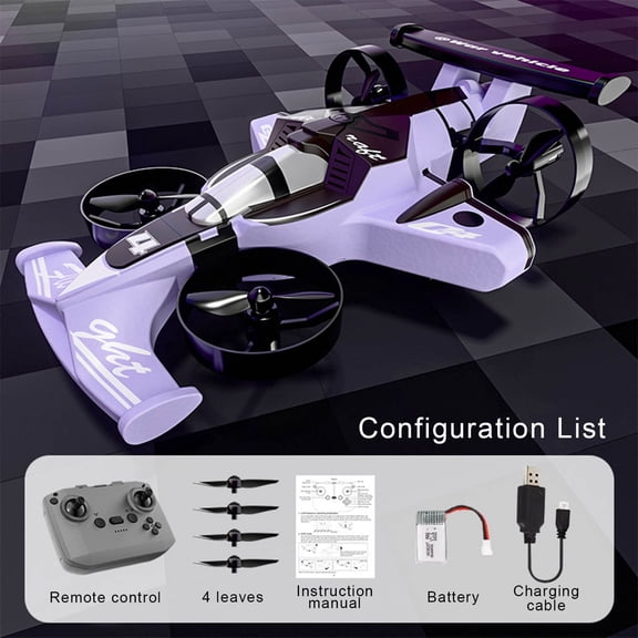 2-in-1 Air Flying RC Car, Qiopertar Under $5 Mode RC Car With Air Flying Remote Control Foam Stunt Car Sensor LED Lights Rechargeable Crash Toy For KidsAnd Adults