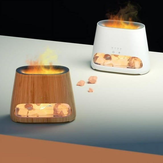 2-in-1 Air Purifier & Humidifier for Home&Office, Essential Oil Aroma Diffuser With LED Night light Salt Lamp, Home Decor, For Smoke & Pets
