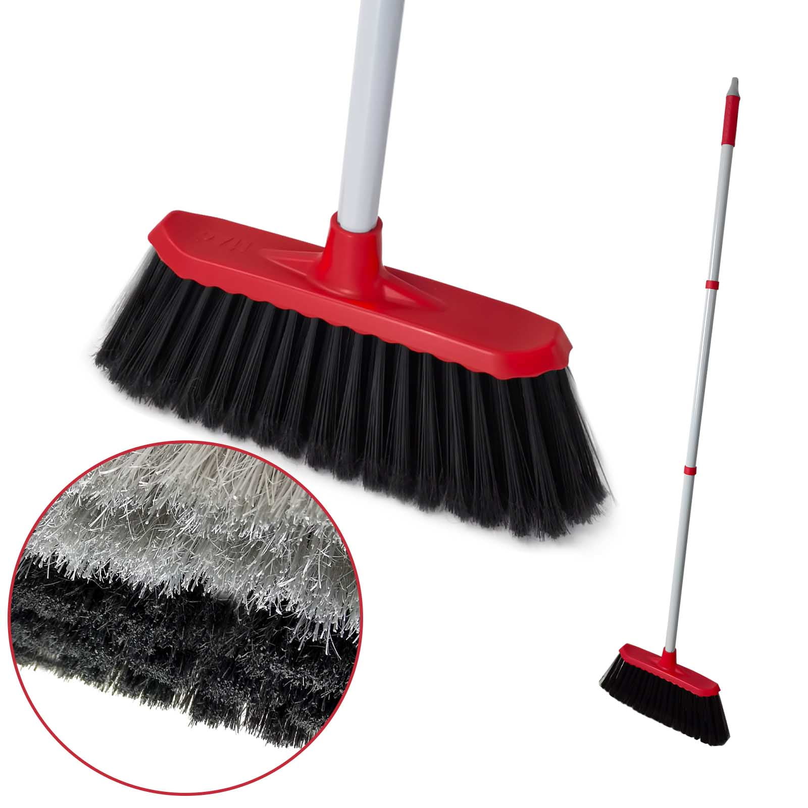 GANAZONO Heavy Duty Broom Carpet Brushes for Cleaning Outdoor Broom House  Brooms for Sweeping Indoor Broom Indoor Soft Bristle Broom Indoor Broom