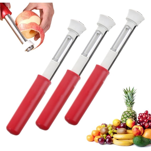 2 in 1 Apple Corer and Peeler Tool, Stainless Steel Fruit & Bell Pepper Corer for Home Kitchen, Vegetable Prep Gadget for Home Cooks