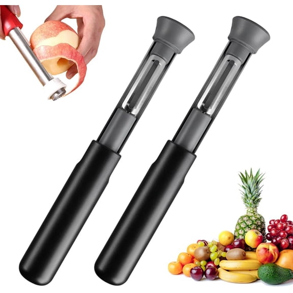 2 in 1 Apple Corer and Peeler Tool, Stainless Steel Fruit & Bell Pepper Corer for Home Kitchen, Vegetable Prep Gadget for Home Cooks