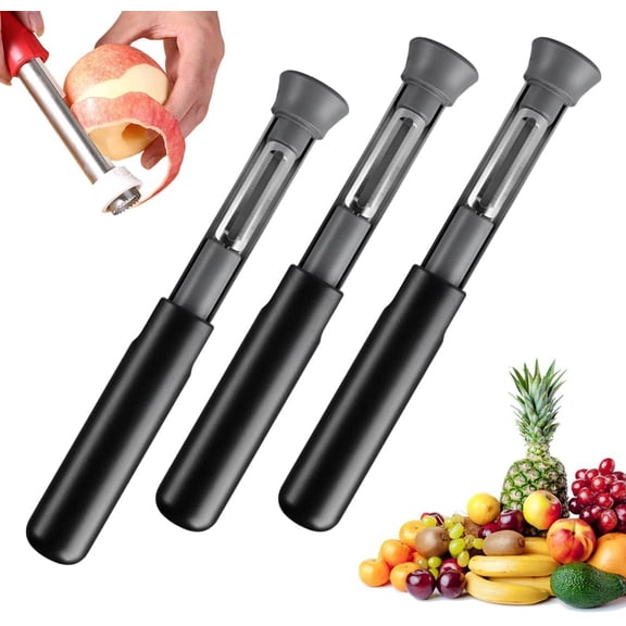 2 in 1 Apple Corer and Peeler Tool, Stainless Steel Fruit & Bell Pepper Corer for Home Kitchen, Vegetable Prep Gadget for Home Cooks