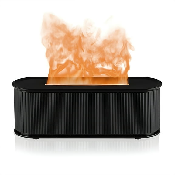 2-in-1 Aroma Diffuser and Humidifier with LED Flame Lamp Oil Aroma Diffuser with LED Flame Lamp and Essential Oil Functionality for Home Decor & Office