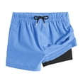 thumbnail image 1 of 2 in 1 Athletic Shorts for Girls Quick Dry Workout Short with Compression Liner High Rise Drawstring Shorts, 1 of 5