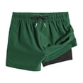 thumbnail image 1 of 2 in 1 Athletic Shorts for Girls Quick Dry Workout Short with Compression Liner High Rise Drawstring Shorts, 1 of 5