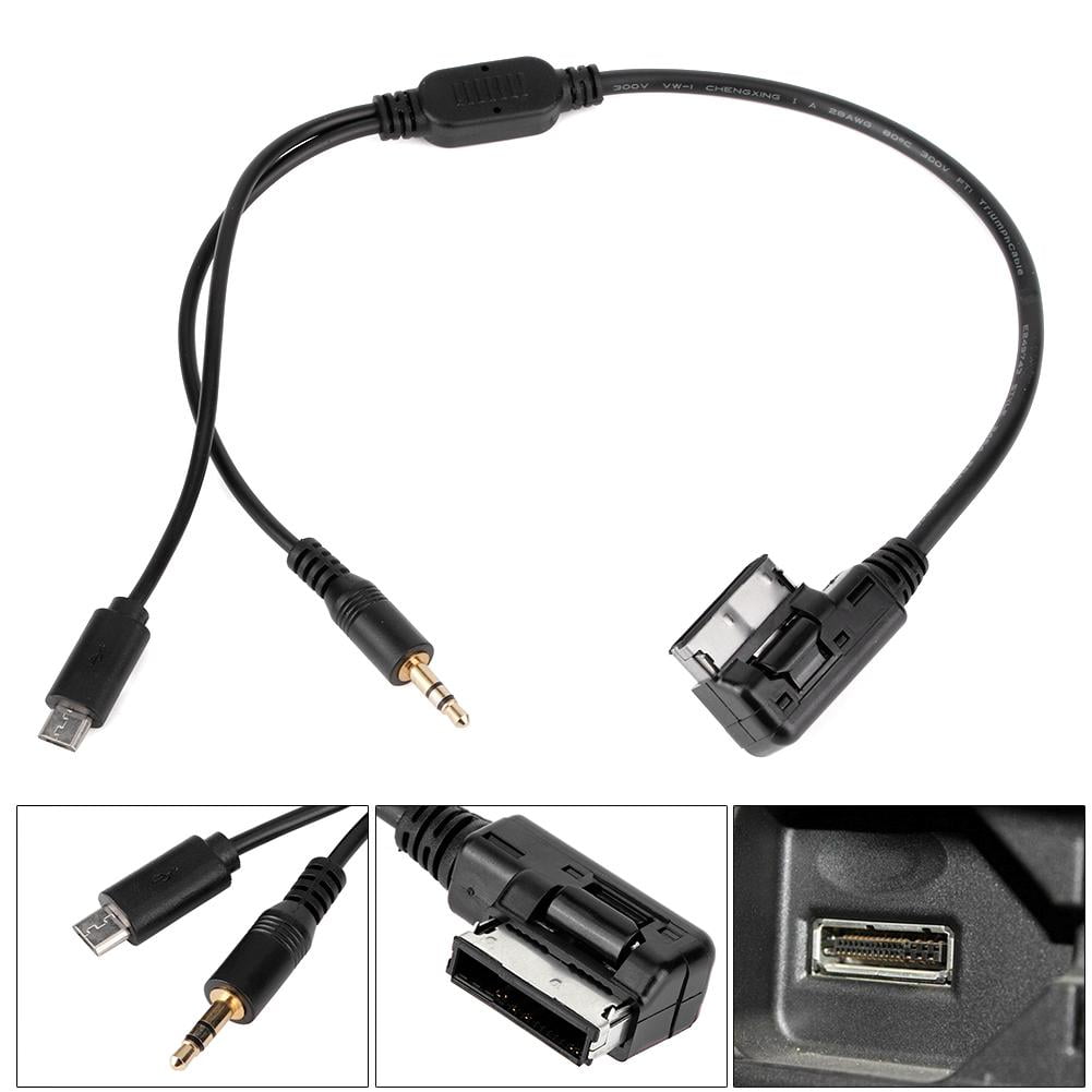 Auto AMI MDI Lightning/3.5mm AUX/Micro USB Adapter