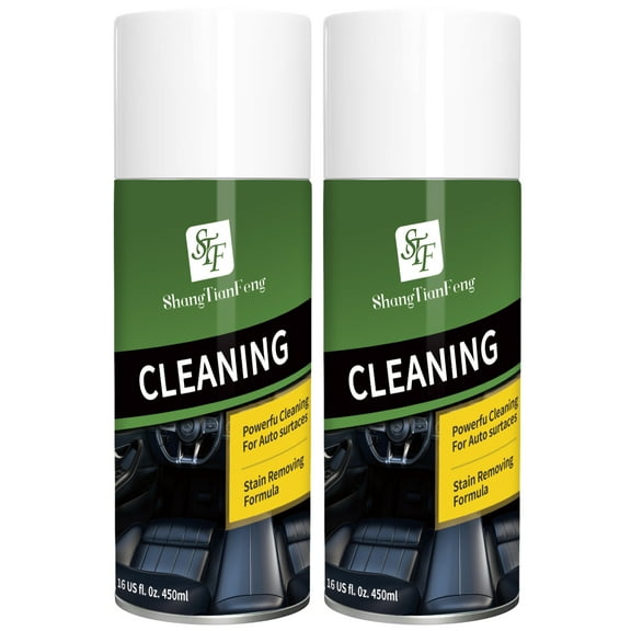 2-in-1 Auto Leather Cleaner & Conditioner, 2pcs, Fragrant Lemon Scent, Deep Clean, Protect, Restore, UV Shield, Non-Greasy, For Car Seats, Dashboard, 16 oz Each