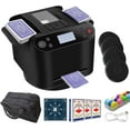 thumbnail image 1 of 2-in-1 Automatic Card Shuffler & Dealer Machine, 4 Remote Controls for 12 Players, 360° & 180° Deal Modes, Electric Casino Shuffler for Home & Professional Use, Blackjack, UNO, Skip-Bo, Phase 10, 1 of 9