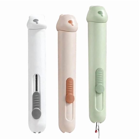 2-in-1 Automatic Needle Threaders Seam Ripper ,Needle Threaders for Hand Sewing, Embroidery,Quick Needle Threading Tool