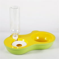 2-in-1 Automatic Pet Feeder - Dual Stainless Steel Cat Bowls with Water Dispenser, Food & Water Bowl Set for Indoor Cats & Small/Medium Dogs