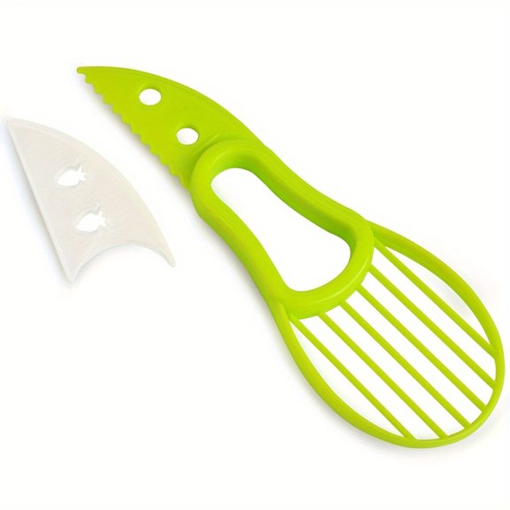 1pc 2-in-1 Avocado Slicer & Pit Remover PP Fruit Cutter Kitchen Prep Tool