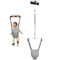 thumbnail image 1 of 2 in 1 Baby Door Jumper, Adjustable Strap and Seat for 6-24 Months Infant Toddler, Grey, 1 of 8