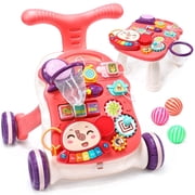 2-in-1 Baby Walker & Activity Center - Sit-to-Stand Learning Toy with Adjustable Speed, Early Educational Walking Gift for Infants 12+ Months
