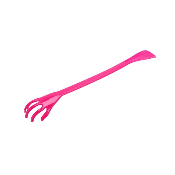 2-in-1 Back Scratcher and Massager,Extendable Long Handle Shoe Horn & Grabber Tool for Itchy Back Relief (Pink,1Pc)