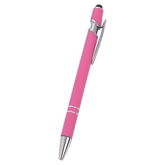 2-in-1 Ballpoint Pens with Stylus Tip, 5.63" Metal Stylus Pens for Touch Screens, Black Ink Smooth Writing Pens with Soft Rubber Grip, Retractable Gel Pen for Homework Draft Office Memo Correction