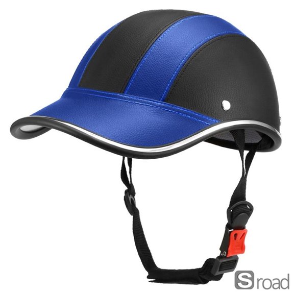 2-in-1 Baseball Cap & Safety Helmet, ABS Protective Hat For Cycling, Scooter, Skateboard, Adjustable Sun Visor For Outdoor Sports,Blue