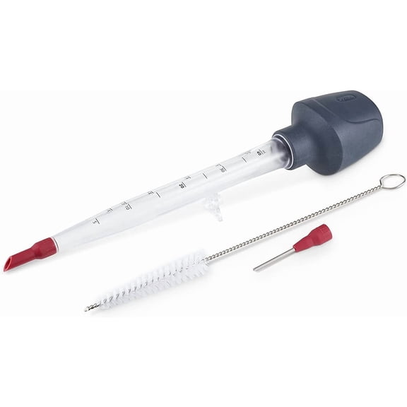 2-in-1 Baster & Infuser - Dishwasher-Safe, Stainless Steel Marinade Injector & Baster for Cooking - Medium