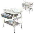 thumbnail image 1 of 2 in 1 Bathtub with Changing Table, Adjustable Height Diaper Changing Station Waterproof Nursery Organizer with Storage Racks, 1 of 6