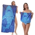 thumbnail image 1 of 2-in-1 Beach Towel Backpack - Quick Dry Microfiber Travel Towel, Sand Proof, Compact Foldable Towel with Drawstring Bag for Swimming, Pool, Camping & Gym, 1 of 6