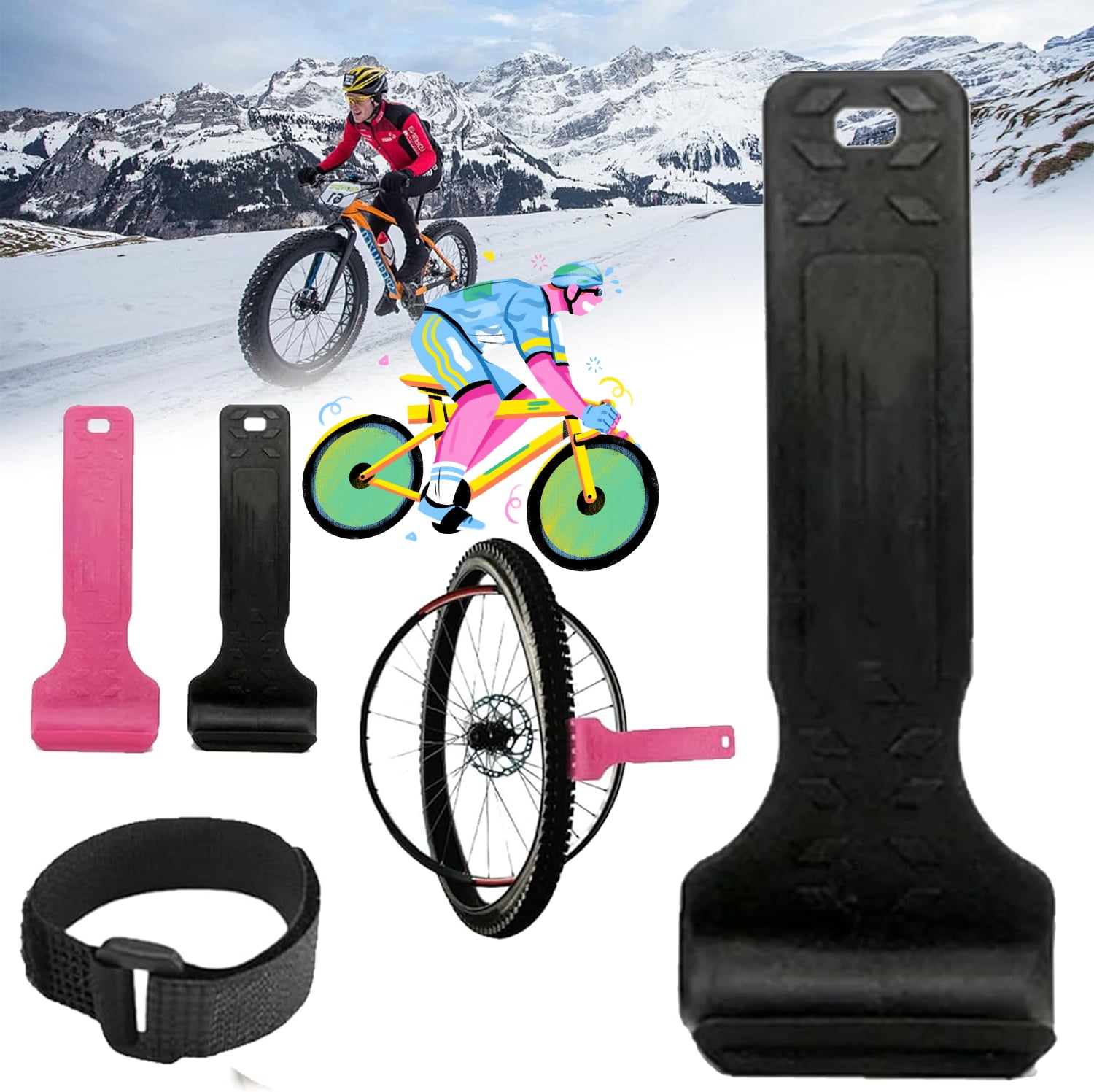 SIISLL Bicycle Tire Lever, Stainless Steel Tire Spoon, Lightweight