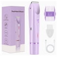 thumbnail image 1 of 2-in-1 Bikini Trimmer for Women, Rechargeable Razor Body Hair Trimmer,Lightweight, Waterproof Wet And Dry Use, Suitable For Bikini Underarms Legs Arms Body Face, 1 of 6