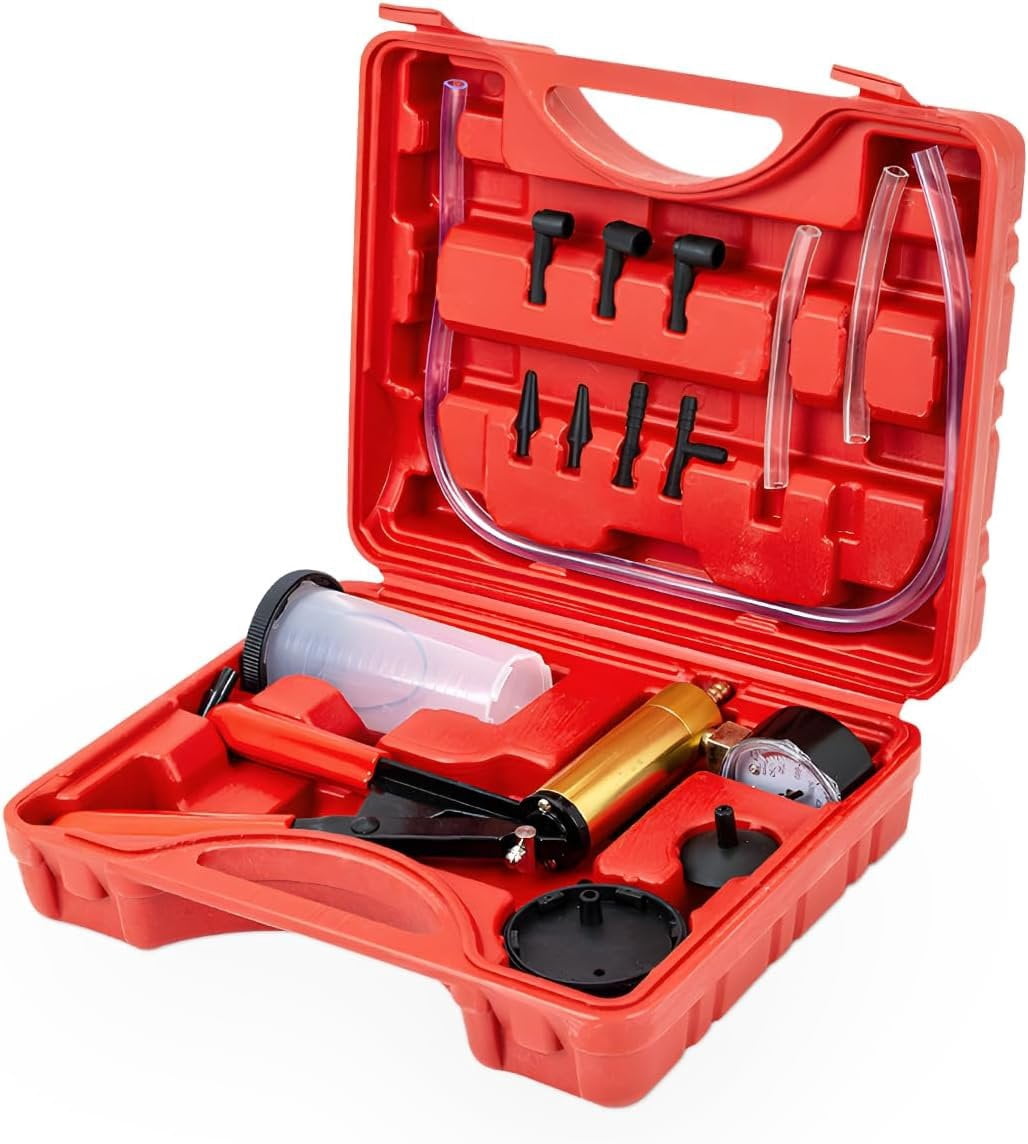 2 in 1 Bleeder Kit with Hand Held Vacuum Pump & Adapters, Automotive ...