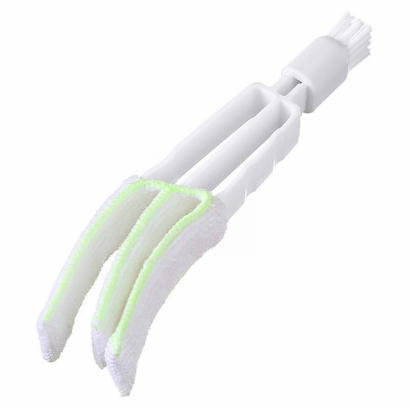2-in-1 Blind Cleaner Duster, Double-Headed Window Blind Cleaner Duster Brush,Blind Cleaning Tools for Window Vertical Blinds Air Conditioner Dust Ceiling Fans Car Vents Dust Collector(White,7.8x0.6")