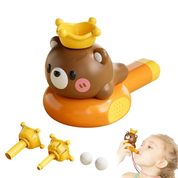2-in-1 Blowing Toy For Oral Motor Development - Interactive Horn & Floating Speech Game, Ball Thera Pediatrician-Recommended