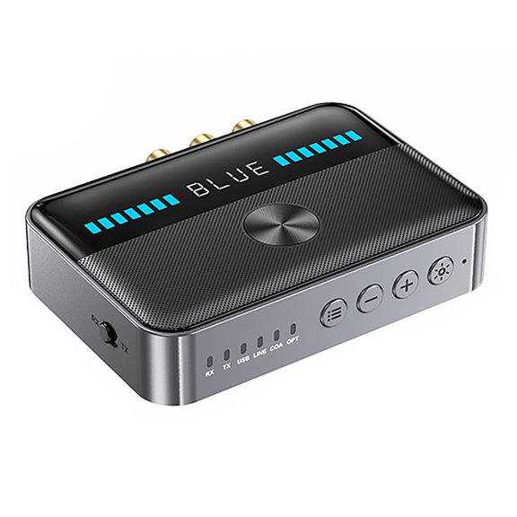 2-in-1 Bluetooth 5.3 Transmitter Receiver High-Definition LED Display, USB Playback for Wireless Music Listening Hands-Free Calls