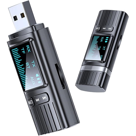 2-in-1 Bluetooth 5.4 Audio Adapter, Wireless Transmitter and Receiver to Add Bluetooth to Your TV, Car, Speaker, Headphones via 3.5mm AUX & USB
