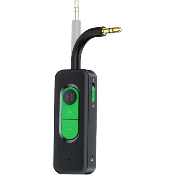 2-in-1 Bluetooth 5.4 Audio Transmitter and Receiver for Non-Bluetooth Car & Home Devices, Wireless Adapter to Headphones/Speakers, Low Latency, Hands-Free Calling
