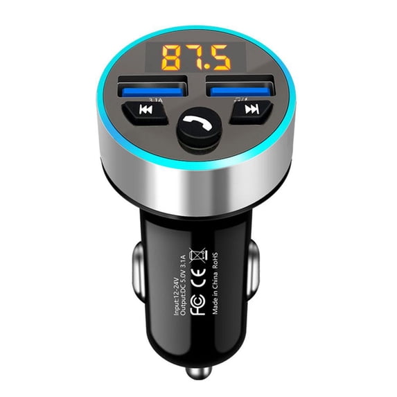 2-in-1 Bluetooth Car Kit Transmitter with MP3 Player and Dual USB ...