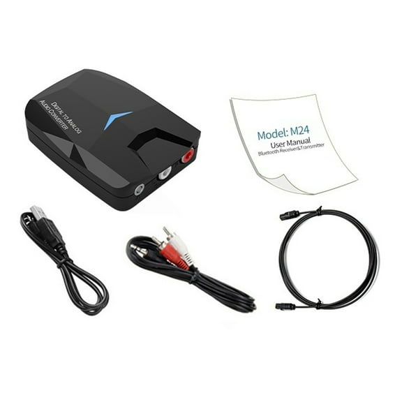 2 in 1 Bluetooth Receiver and Digital to Analog Converter for Toslink to RCA, Compact Size for Professional Audio Switching