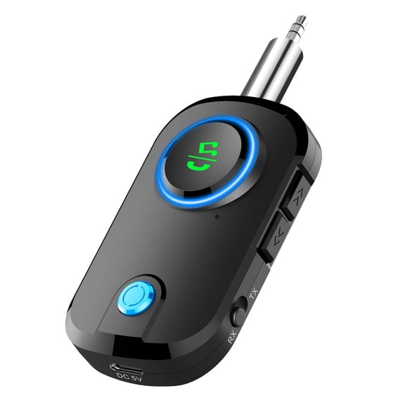 2-in-1 Bluetooth Transmitter & Receiver - Wireless Audio Adapter for Car, TV, Headphones & Speakers, Plug-and-Play Bluetooth Audio Converter