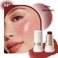 thumbnail image 1 of 2-in-1 Blusher Stick with Silicone Applicator, Cream Blush for Natural Look & Beginner-Friendly Makeup,Travel-Size Stick for Hydration, 4 Versatile Shades for Cheeks & Contour, 4g, 1 of 6
