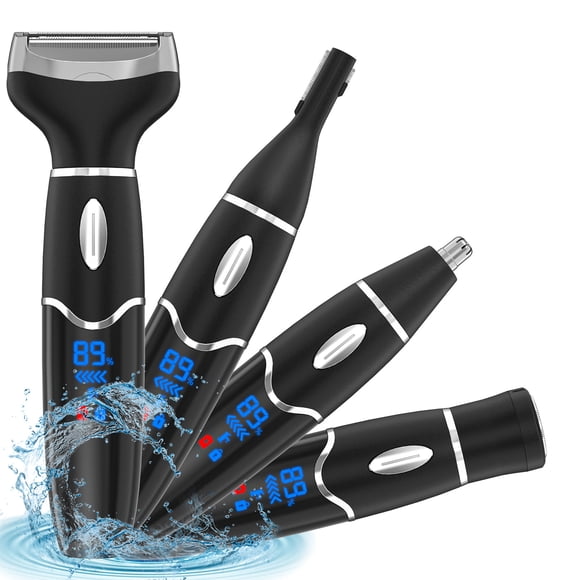 Body Hair Trimmer for Men, Ball Trimmer Men with Travel Lock, USB-C Rechargeable, Waterproof Wet/Dry Body Groomer with LED Display