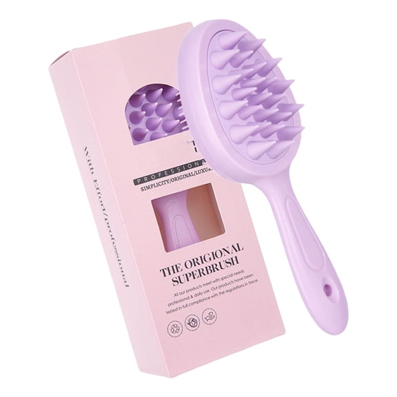 2 in 1 Body Shower Scrubber and Scalp Hair Massager Shampoo Brush,Deeply Cleanse Skin,Dandruffs Removal and Hair Growth