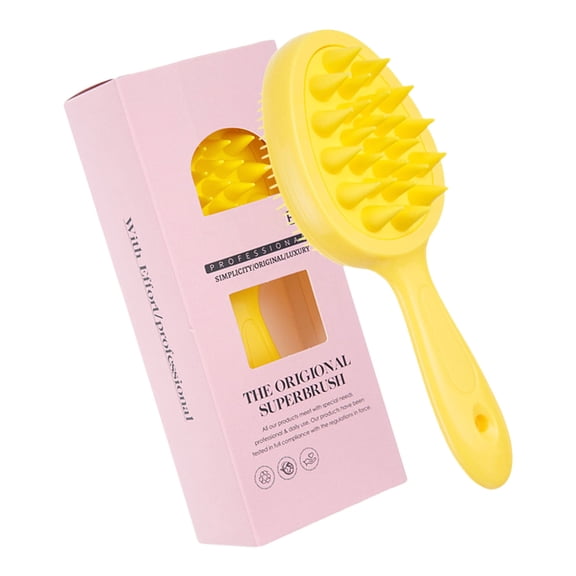 2 in 1 Body Shower Scrubber and Scalp Hair Massager Shampoo Brush,Deeply Cleanse Skin,Dandruffs Removal and Hair Growth