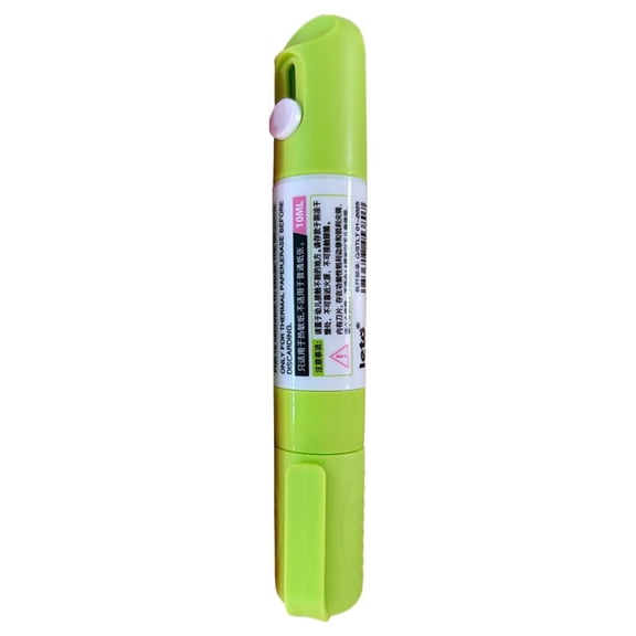 2-in-1 Box Cutter & Thermal Paper Eraser, 2026 New Water-Based Thermal Paper Eraser Pen with Unboxing Knife, Easily Erases Printed Text for One Smear Printed Text Covering - Green