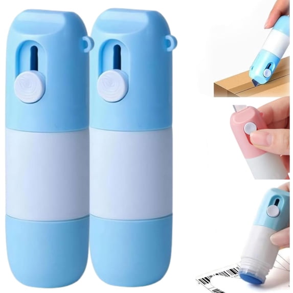2-in-1 Box Cutter & Thermal Paper Eraser, Compact Label Correction Tool ...