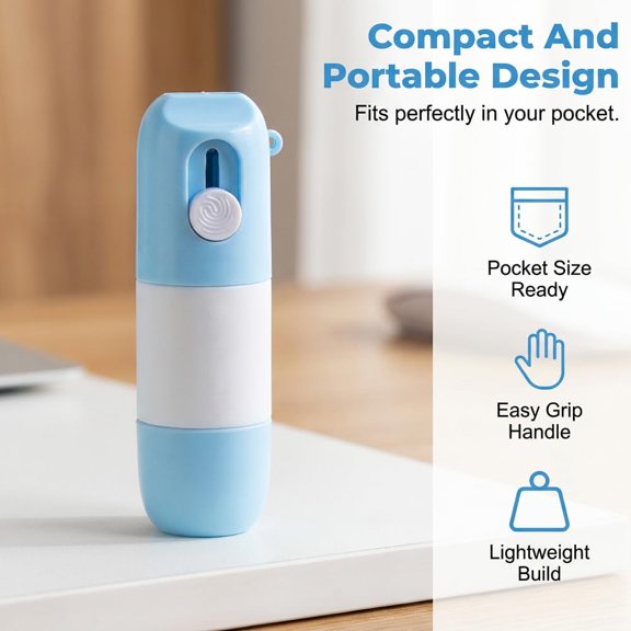 2-in-1 Box Cutter & Thermal Paper Eraser Pen, Water-Based Quick-Dry Thermal Print Redacting Marker with Hidden Unboxing Knife, Privacy Protection for Labels & Receipts