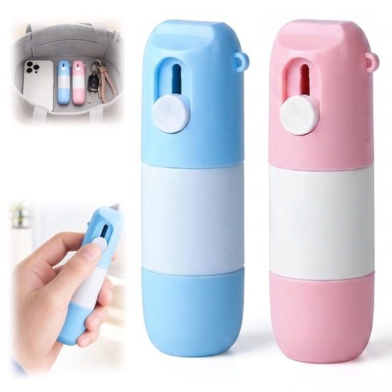 2-in-1 Box Cutter & Thermal Paper Eraser, Water-Based Correction Pen for Privacy (Mix 2PCS)