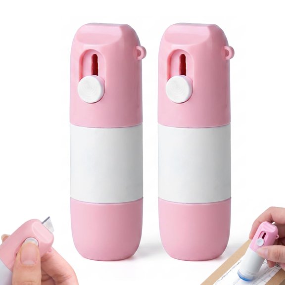 2-in-1 Box Cutter & Thermal Paper Eraser, Water-Based Liquid Redacting Pen with Utility Knife for Packages and Shipping Labels