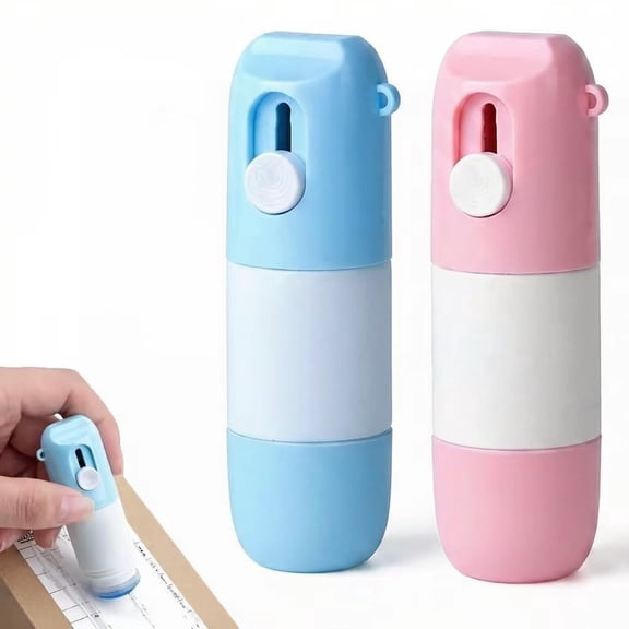 2-in-1 Box Cutter & Thermal Paper Eraser, Water-Based Privacy Eraser Pen with Unboxing Knife for Receipts