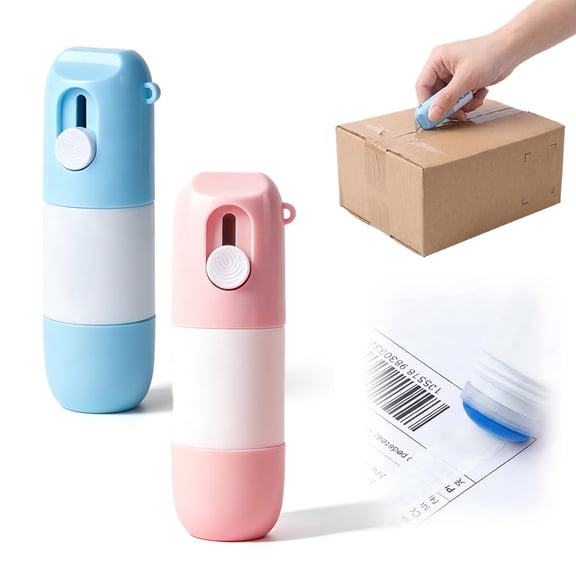 2-in-1 Box Cutter & Thermal Paper Eraser – Water-Based Thermal Ink Eraser Pen, White Out Redacting Marker with Pen Knife, Liquid Paper Correction Tool