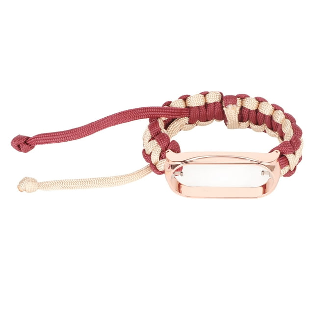 2 in 1 Braided Loop Wristband for Mi Band 7 Adjustable Stretchy Nylon